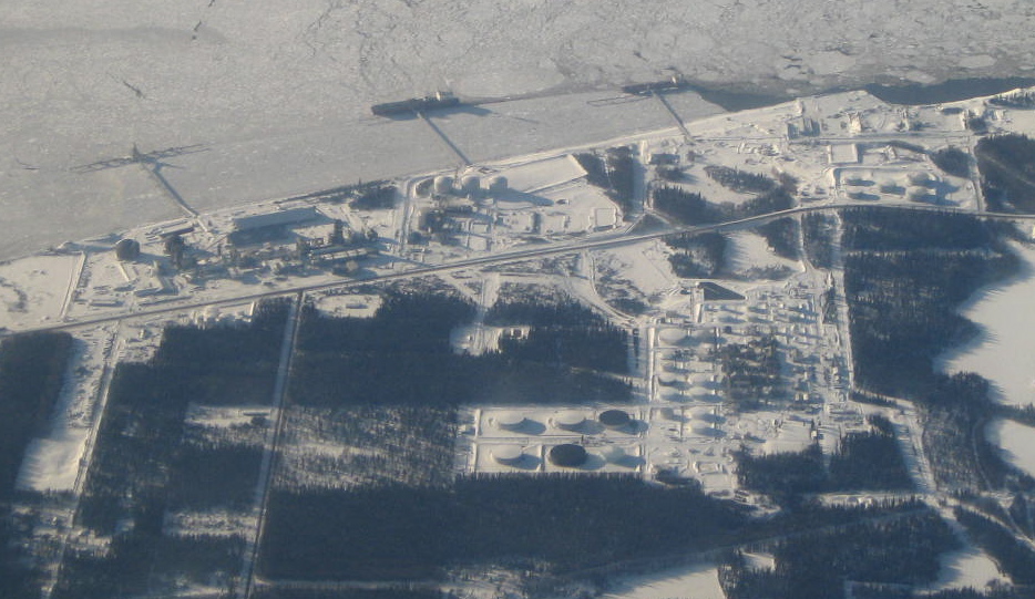 An existing LNG facility in Alaska photographed in 2009