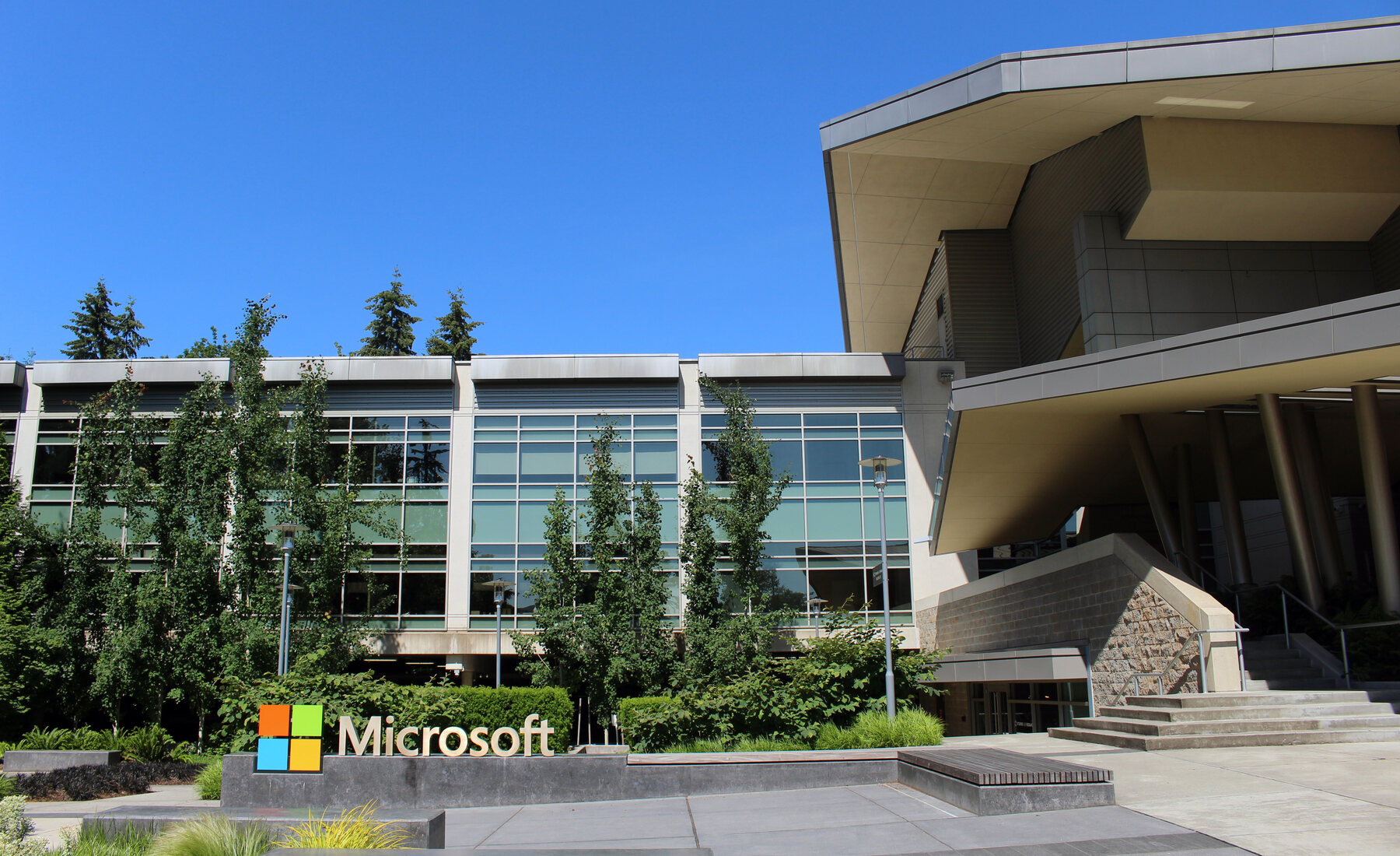 Building 92 at Microsoft's headquarters campus in Redmond, Washington