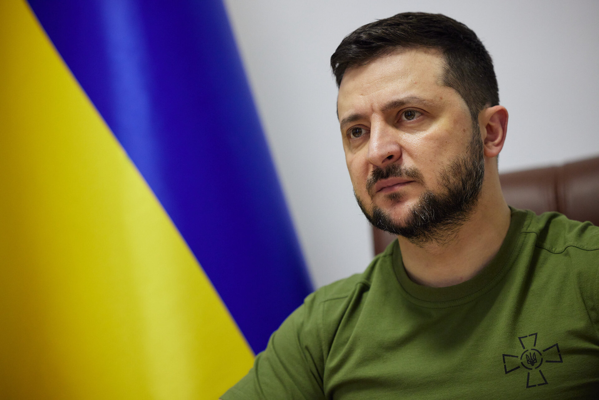 Ukrainian President Volodymyr Zelenskyy during a 2022 address to South Korea's National Assembly